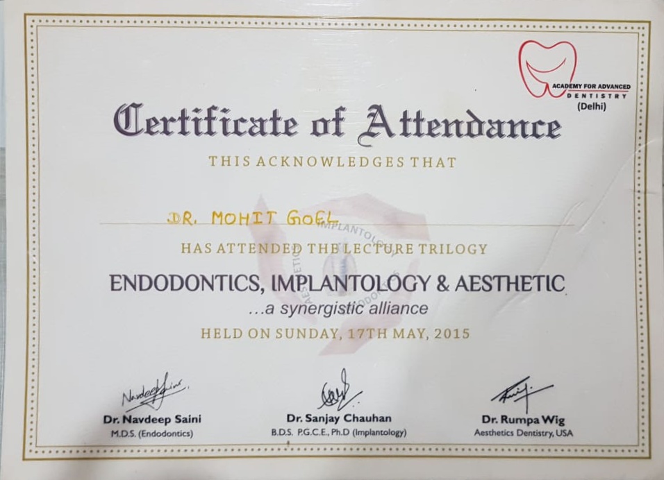 Certificate of Attendance