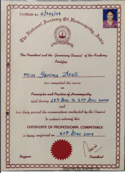 Certificate of Professional Competence