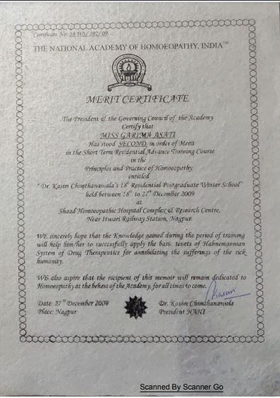 Merit Certificate