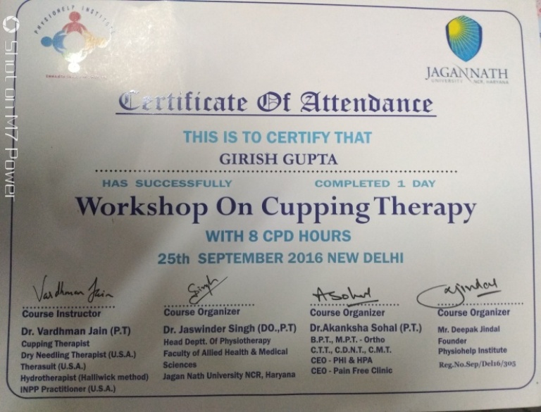 Certification in Cupping Therapy